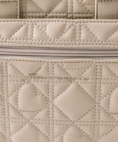 OLIVE des OLIVE（オリーブデオリーブ）の「【推し活に対応◎】Aimerianejハートキルトミニキャリーオントート（ショルダーバッグ・レディース・ブラック/ピンク/アイボリー・FREE）」の12枚目の写真