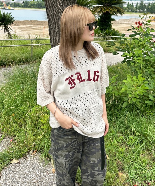 sedacle(セダクル)の「透かしニットトップス(Tシャツ/カットソー・メンズ・ピンク/アイボリー/レッド・MEDIUM/SMALL/LARGE)」の15枚目の写真