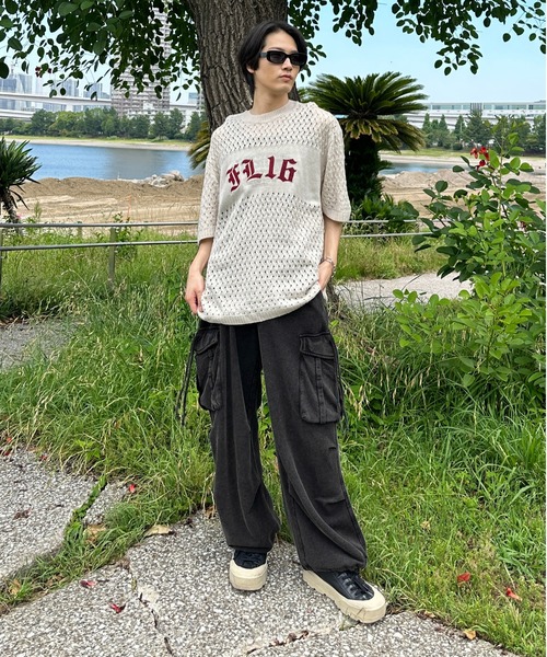 sedacle(セダクル)の「透かしニットトップス(Tシャツ/カットソー・メンズ・ピンク/アイボリー/レッド・MEDIUM/SMALL/LARGE)」の22枚目の写真