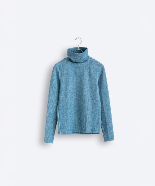Kelen（ケレン）の「「KELEN/ケレン」タートルネックリブトップス（Tシャツ/カットソー・レディース・オフホワイト/ネイビー/ライトブルー/ライトイエロー/ブラック・FREE）」の14枚目の写真