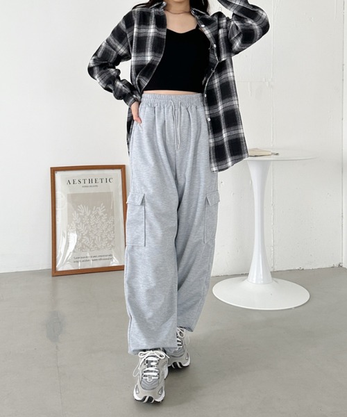 CLEA（クレア）の「ビッグシルエットチェックシャツ（シャツ/ブラウス・レディース・ブラック・FREE）」の7枚目の写真