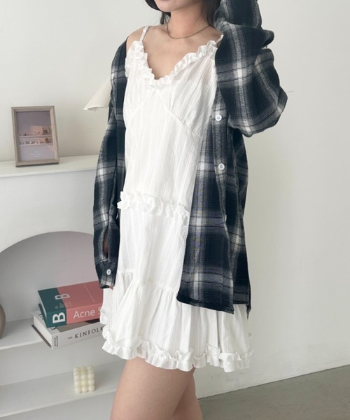 CLEA（クレア）の「ビッグシルエットチェックシャツ（シャツ/ブラウス・レディース・ブラック・FREE）」の18枚目の写真