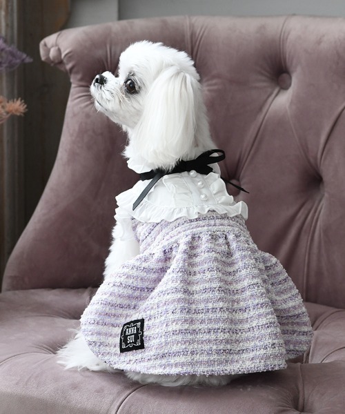 【セール】ANNA SUI/リボンタイツイードワンピ（ペットウェア）｜ANNA SUI（アナスイ）