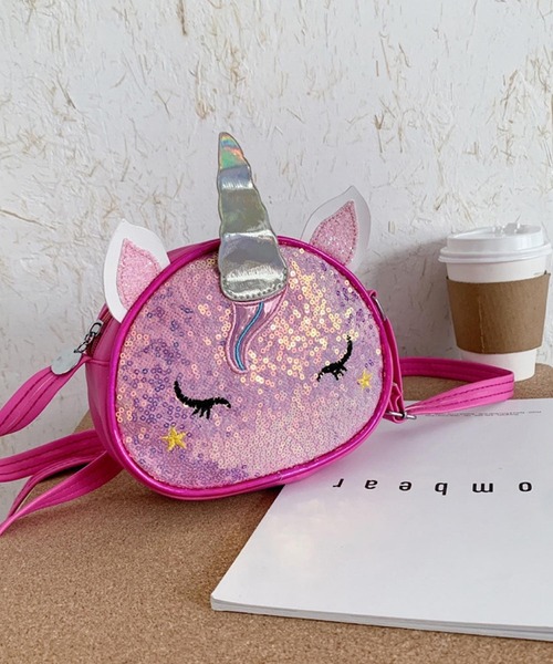 CERCA(チェルカ)の「lulunoix/スパンコールユニコーンショルダーバッグ N15290(ショルダーバッグ・キッズ・シルバー/ピンク/パープル/ピンク系/ゴールド・FREE)」の3枚目の写真