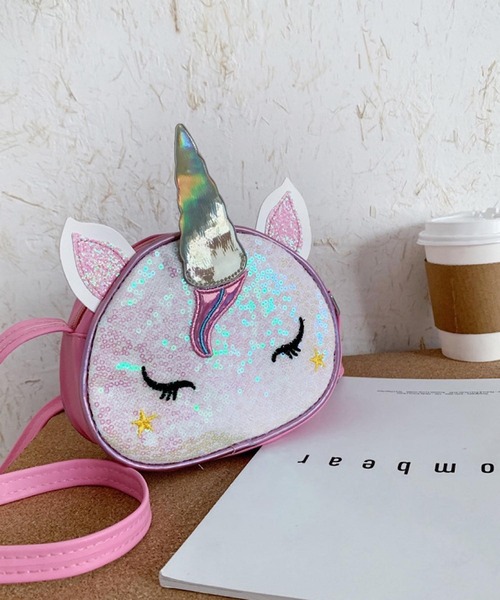 CERCA(チェルカ)の「lulunoix/スパンコールユニコーンショルダーバッグ N15290(ショルダーバッグ・キッズ・シルバー/ピンク/パープル/ピンク系/ゴールド・FREE)」の6枚目の写真