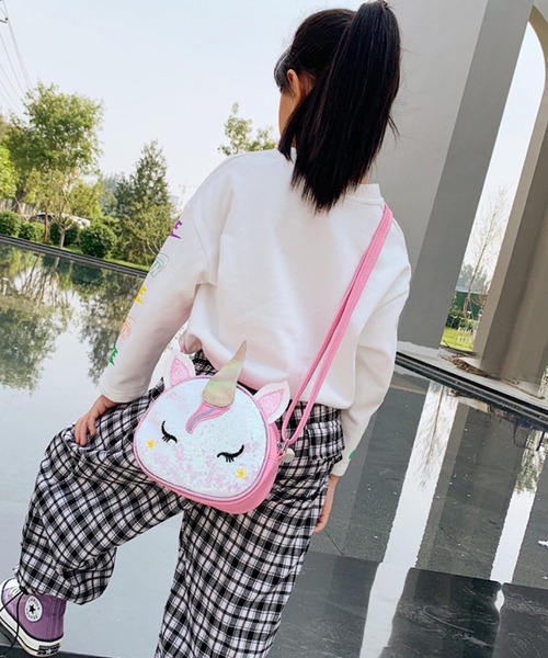 Smiggle パープル ユニコーン柄 ランチバック、ショルダーバッグ