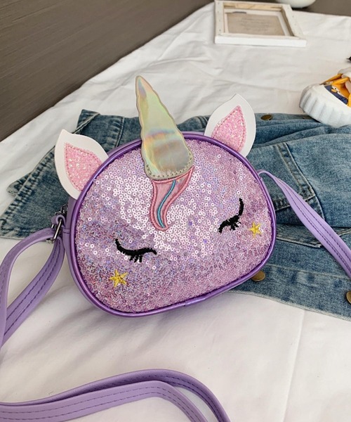 Smiggle パープル ユニコーン柄 ランチバック、ショルダーバッグ FABHUG ショルダー ショルダーバッグ MILKY UNICORNショールダー