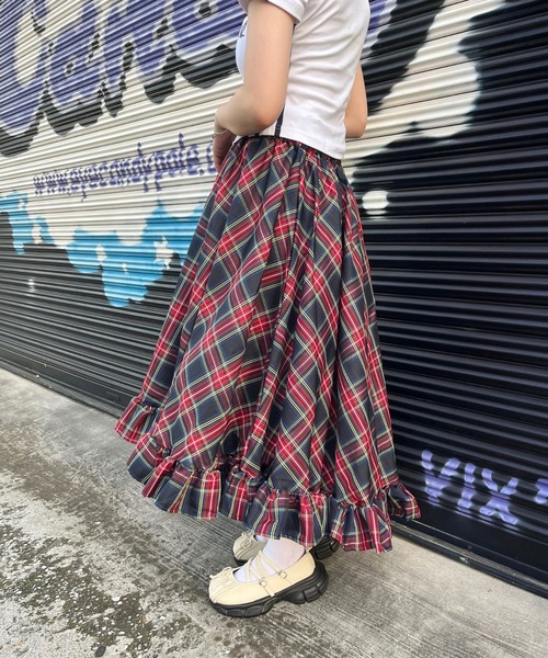 sevens（セブンズ）の「【sevens】SS裾フリルロングスカート（スカート