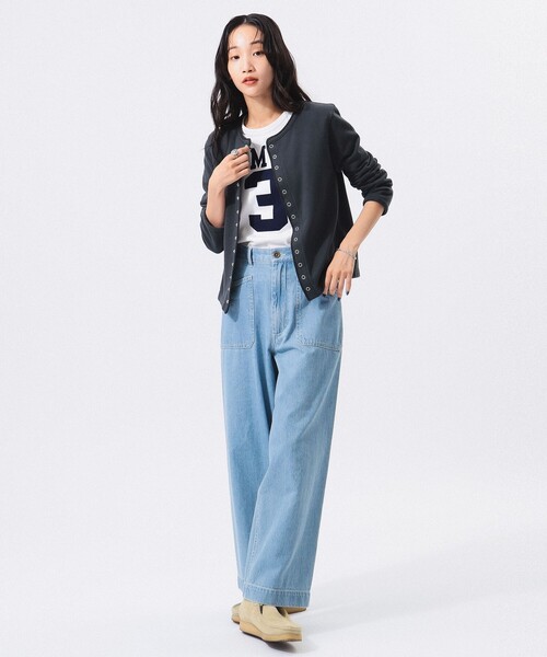 BEAMS BOY（ビームスボーイ）の「リングドット カーディガン 24AW（カーディガン/ボレロ・レディース・ピンク/チャコールグレー/サックスブルー/ネイビー・2/1）」の19枚目の写真