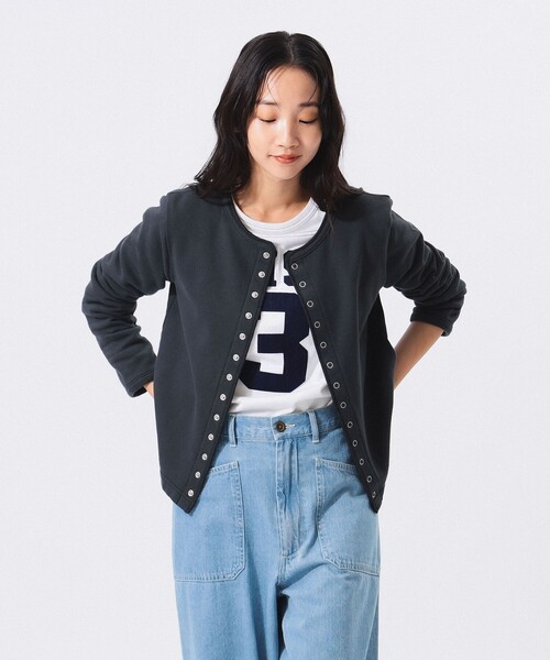 BEAMS BOY（ビームスボーイ）の「リングドット カーディガン 24AW（カーディガン/ボレロ・レディース・ピンク/チャコールグレー/サックスブルー/ネイビー・2/1）」の17枚目の写真