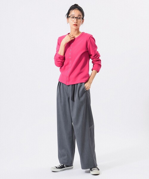 BEAMS BOY（ビームスボーイ）の「リングドット カーディガン 24AW（カーディガン/ボレロ・レディース・ピンク/チャコールグレー/サックスブルー/ネイビー・2/1）」の14枚目の写真