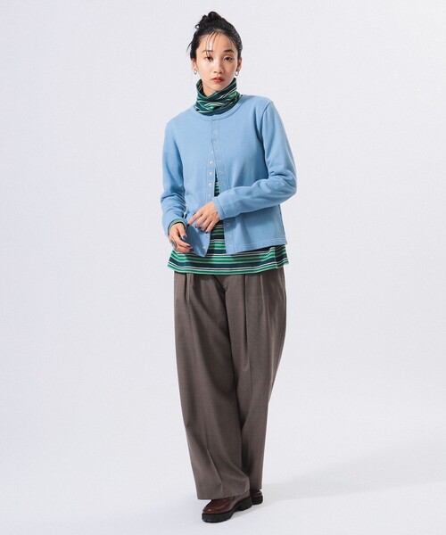 BEAMS BOY（ビームスボーイ）の「リングドット カーディガン 24AW（カーディガン/ボレロ・レディース・ピンク/チャコールグレー/サックスブルー/ネイビー・2/1）」の7枚目の写真