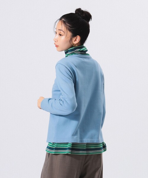 BEAMS BOY（ビームスボーイ）の「リングドット カーディガン 24AW（カーディガン/ボレロ・レディース・ピンク/チャコールグレー/サックスブルー/ネイビー・2/1）」の6枚目の写真