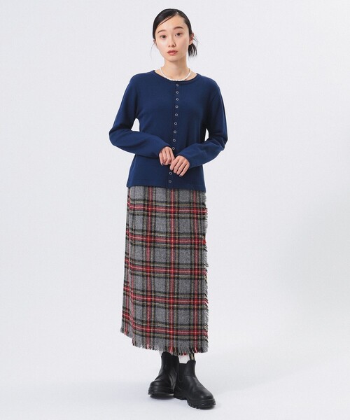 BEAMS BOY（ビームスボーイ）の「リングドット カーディガン 24AW（カーディガン/ボレロ・レディース・ピンク/チャコールグレー/サックスブルー/ネイビー・2/1）」の20枚目の写真