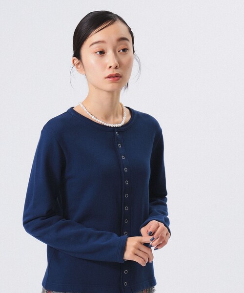 BEAMS BOY（ビームスボーイ）の「リングドット カーディガン 24AW（カーディガン/ボレロ・レディース・ピンク/チャコールグレー/サックスブルー/ネイビー・2/1）」の22枚目の写真