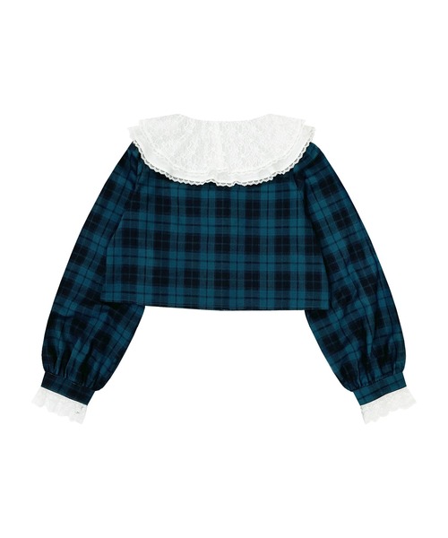 【セール】チェックレース重ねセットアップ（セットアップ）｜Honey Cinnamon（ハニーシナモン）