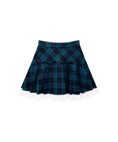 【セール】チェックレース重ねセットアップ（セットアップ）｜Honey Cinnamon（ハニーシナモン）