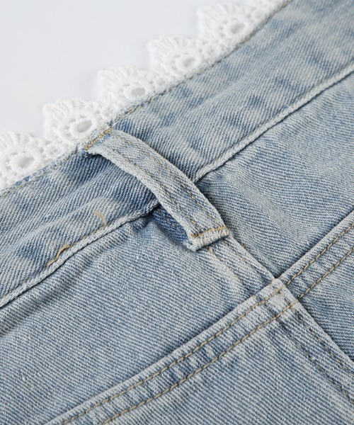 『.KOM/ドットケーオーエム』レースデニムパンツ【Y】【CN】（デニムパンツ）｜.KOM（ドットコム）