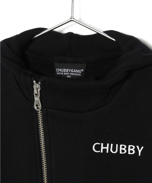 CHUBBYGANG（チャビーギャング）の「ベア裏毛ライダースパーカー（パーカー・キッズ・ブラック/ブルー・100/130/110/120）」の8枚目の写真