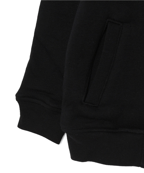 CHUBBYGANG（チャビーギャング）の「ベア裏毛ライダースパーカー（パーカー・キッズ・ブラック/ブルー・100/130/110/120）」の9枚目の写真