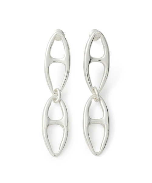 ADAM ET ROPE'（アダムエロペ）の「アーモンドチェーンピアス（ピアス（両耳用）・レディース・シルバー/ゴールド・FREE）」の7枚目の写真