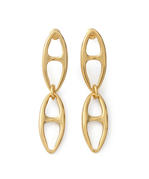 ADAM ET ROPE'（アダムエロペ）の「アーモンドチェーンピアス（ピアス（両耳用）・レディース・シルバー/ゴールド・FREE）」の8枚目の写真