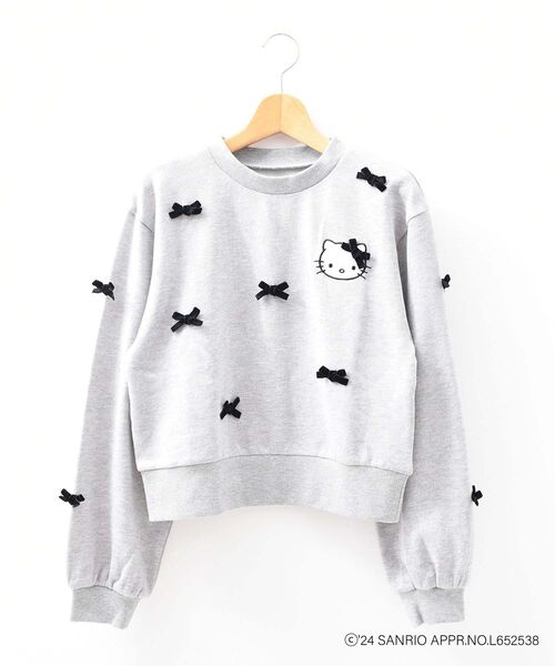 MAJESTIC LEGON（マジェスティックレゴン）の「ハローキティ メニーリボンスウェット（スウェット・レディース・グレー/オフホワイト・MEDIUM）」の15枚目の写真