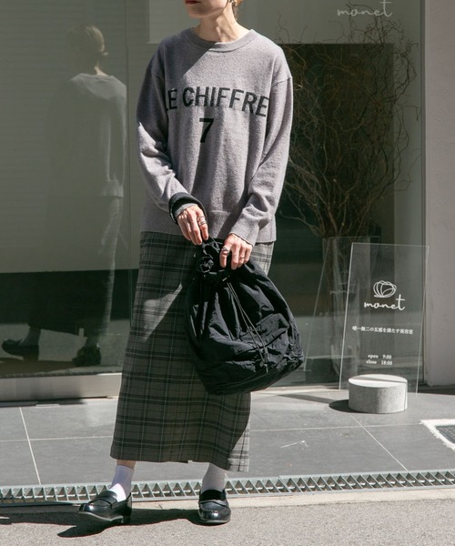 FORK&SPOON(フォークアンドスプーン)の「『セットアップ対応/イージーケア』FORK&SPOON ideal stretchストレートスカート(スカート・レディース・ネイビー/チェック・1/2)」の14枚目の写真