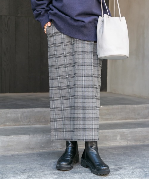 FORK&SPOON(フォークアンドスプーン)の「『セットアップ対応/イージーケア』FORK&SPOON ideal stretchストレートスカート(スカート・レディース・ネイビー/チェック・1/2)」の15枚目の写真