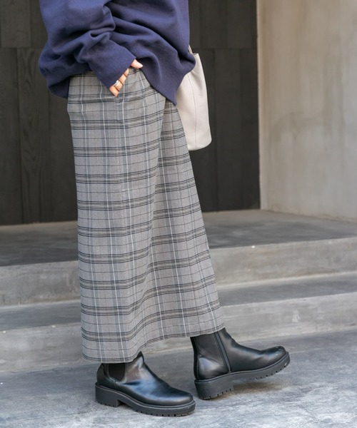 FORK&SPOON(フォークアンドスプーン)の「『セットアップ対応/イージーケア』FORK&SPOON ideal stretchストレートスカート(スカート・レディース・ネイビー/チェック・1/2)」の16枚目の写真