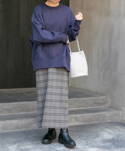 FORK&SPOON(フォークアンドスプーン)の「『セットアップ対応/イージーケア』FORK&SPOON ideal stretchストレートスカート(スカート・レディース・ネイビー/チェック・1/2)」の20枚目の写真