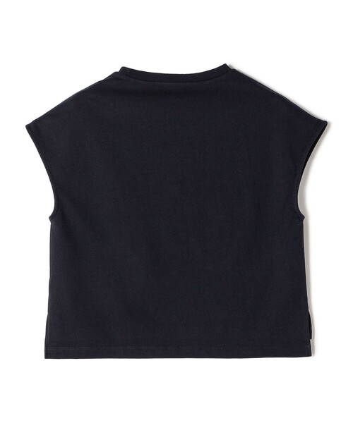 SHIPS Colors(シップス カラーズ)の「SHIPS Colors:〈手洗い可能〉ホットフィックス ミニ裏毛 トップス(Tシャツ/カットソー・レディース・オフホワイト/ネイビー・ONE SIZE)」の5枚目の写真