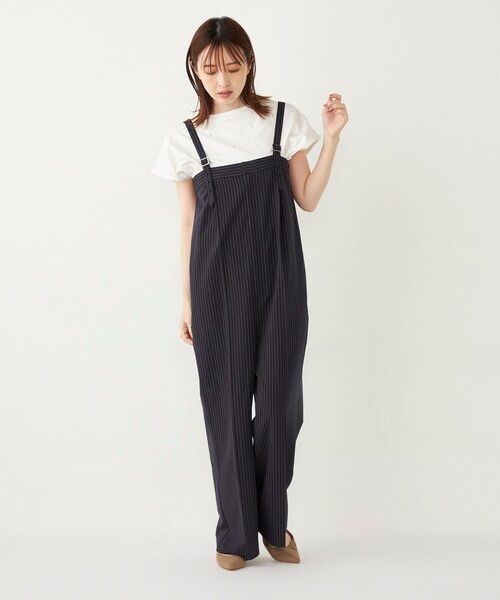 SHIPS Colors(シップス カラーズ)の「SHIPS Colors:〈手洗い可能〉ホットフィックス ミニ裏毛 トップス(Tシャツ/カットソー・レディース・オフホワイト/ネイビー・ONE SIZE)」の21枚目の写真