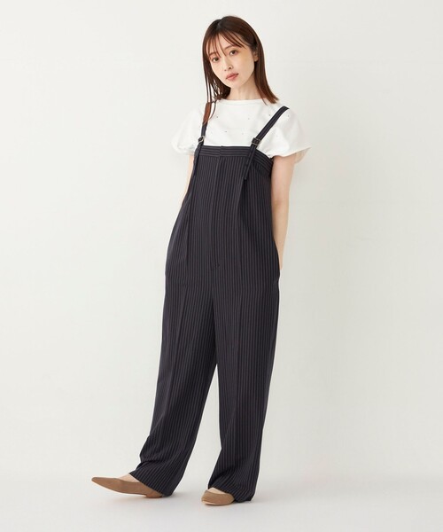 SHIPS Colors(シップス カラーズ)の「SHIPS Colors:〈手洗い可能〉ホットフィックス ミニ裏毛 トップス(Tシャツ/カットソー・レディース・オフホワイト/ネイビー・ONE SIZE)」の22枚目の写真