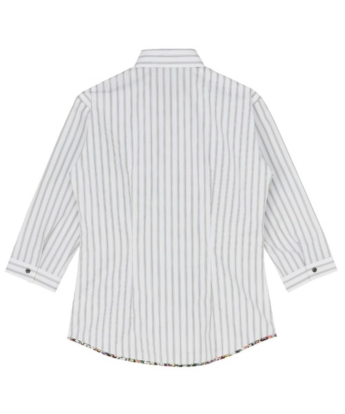 TOKYO SHIRTS（トウキョウシャツ）の「形態安定ノーアイロン スキッパー 7分袖ビジネスワイシャツ（ビジネスシャツ・レディース・ブラック・M/L/LL/XL/S）」の2枚目の写真