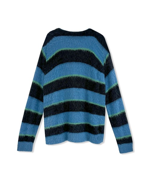 ANDGEEBEE（アンジービー）の「UNISEX ボーダーシャギーカーデ（カーディガン/ボレロ・レディース・ブルー/アイボリー・FREE）」の16枚目の写真