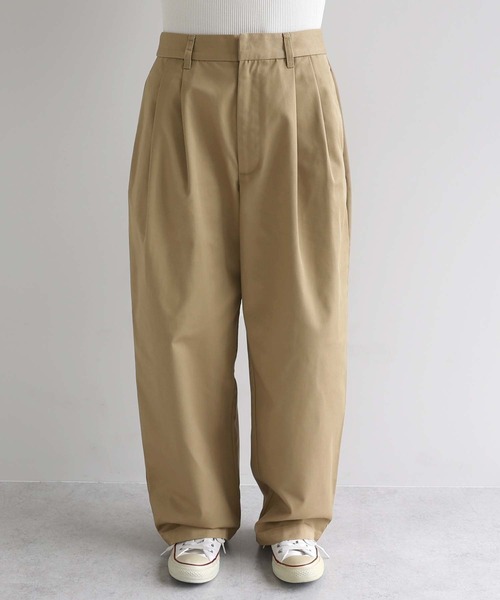 ANME（アンメ）の「TCツイル2タックテーパードロングパンツ（チノパンツ・レディース・ブラック/カーキ/ベージュ・M/L/XL/XXL）」の19枚目の写真