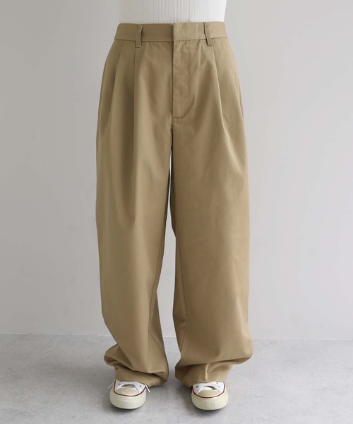 ANME（アンメ）の「TCツイル2タックテーパードロングパンツ（チノパンツ・レディース・ブラック/カーキ/ベージュ・M/L/XL/XXL）」の22枚目の写真