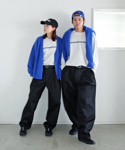 ANME（アンメ）の「TCツイル2タックテーパードロングパンツ（チノパンツ・レディース・ブラック/カーキ/ベージュ・M/L/XL/XXL）」の16枚目の写真