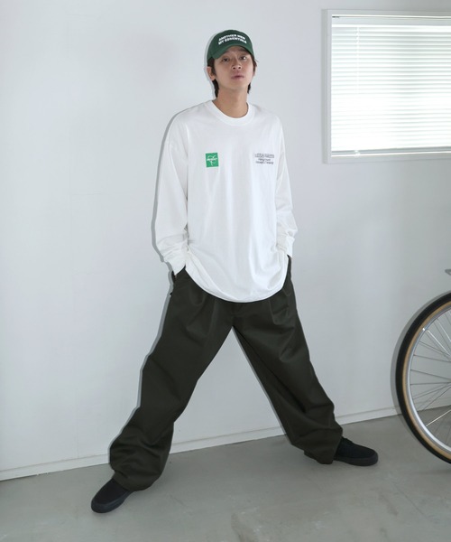 ANME（アンメ）の「TCツイル2タックテーパードロングパンツ（チノパンツ・レディース・ブラック/カーキ/ベージュ・M/L/XL/XXL）」の12枚目の写真