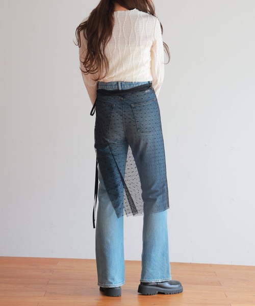 PURE BRIGHT（ピュアブライト）の「チュールレイヤード巻きスカート（スカート・レディース・ブラック/ホワイト・FREE）」の16枚目の写真