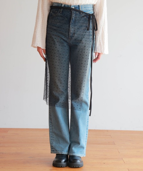 PURE BRIGHT（ピュアブライト）の「チュールレイヤード巻きスカート（スカート・レディース・ブラック/ホワイト・FREE）」の20枚目の写真