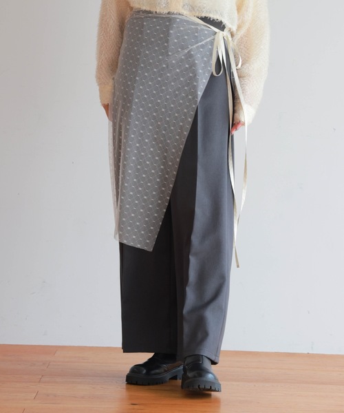 PURE BRIGHT（ピュアブライト）の「チュールレイヤード巻きスカート（スカート・レディース・ブラック/ホワイト・FREE）」の19枚目の写真