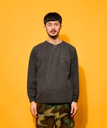 【MADE IN USA】GOODWEAR - L/S POCKET TEE PIGMENT DYE / グッドウェア - ロングスリーブポケット ティー ピグメントダイ