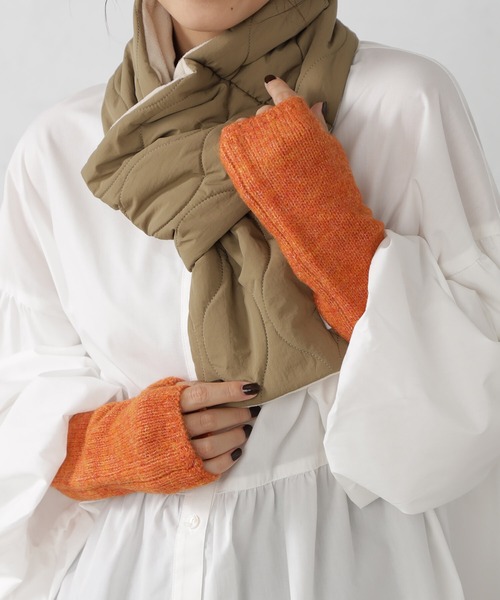 FOUND GOOD(ファウンドグッド)の「ニットアームウォーマー(アームカバー・レディース・グレー系5/オレンジ系5/ベージュ・FREE)」の8枚目の写真