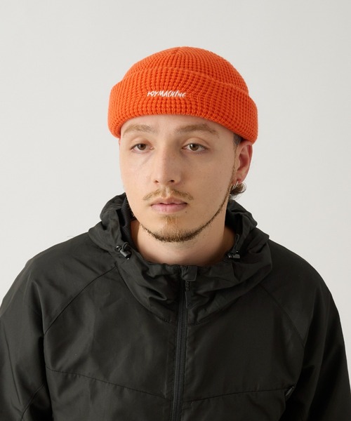 TOY　MACHINE（トイ　マシーン）の「TOY MACHINE/トイマシーン ビーニー TMC 2WAY ACRYLIC WAT 244045001（ニットキャップ/ビーニー・メンズ・オリーブ/グレー/オレンジ/ミント/ブラック・FREE）」の6枚目の写真