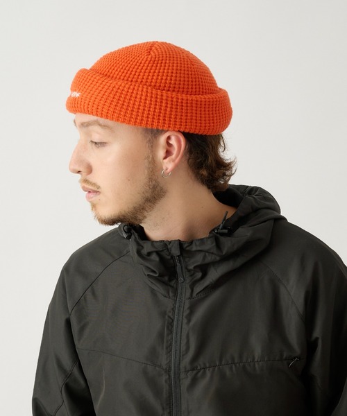 TOY　MACHINE（トイ　マシーン）の「TOY MACHINE/トイマシーン ビーニー TMC 2WAY ACRYLIC WAT 244045001（ニットキャップ/ビーニー・メンズ・オリーブ/グレー/オレンジ/ミント/ブラック・FREE）」の8枚目の写真