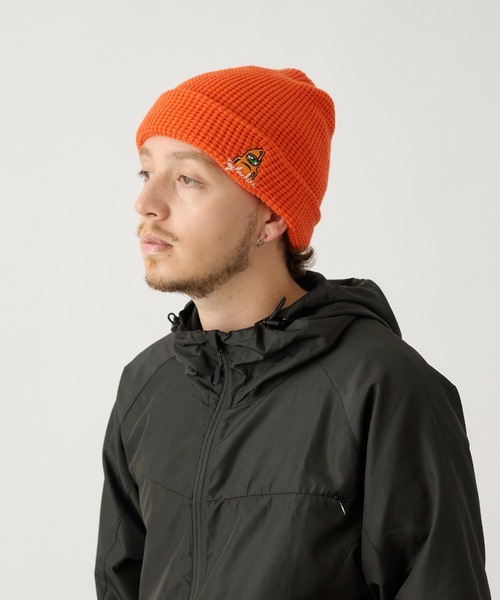 TOY　MACHINE（トイ　マシーン）の「TOY MACHINE/トイマシーン ビーニー TMC 2WAY ACRYLIC WAT 244045001（ニットキャップ/ビーニー・メンズ・オリーブ/グレー/オレンジ/ミント/ブラック・FREE）」の10枚目の写真