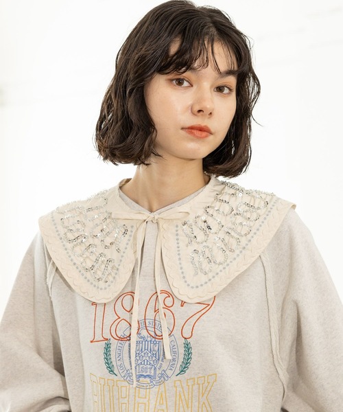 niko and...(ニコアンド)の「オリジナルアソート刺繍つけ襟(付け襟・レディース・アイボリー/ブラック/ライトグレー・0)」の3枚目の写真