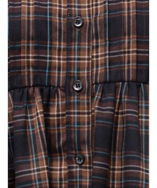 【セール】シャツカラーバルーンチェックミニワンピース（ワンピース）｜jouetie（ジュエティ）